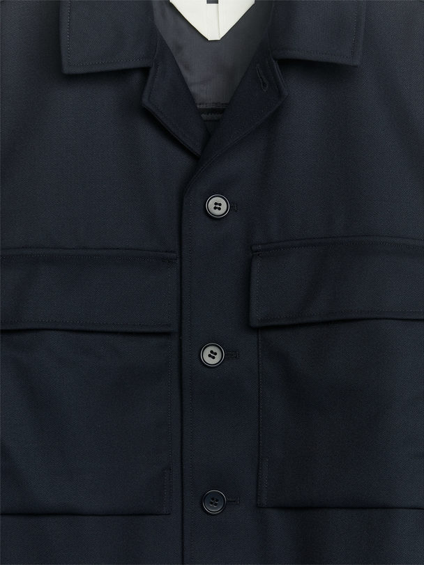 ARKET Elegante Jacke aus Wollmischung Dunkelblau