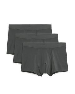 Jersey Boxershorts, Set Van 3 Donkergrijs