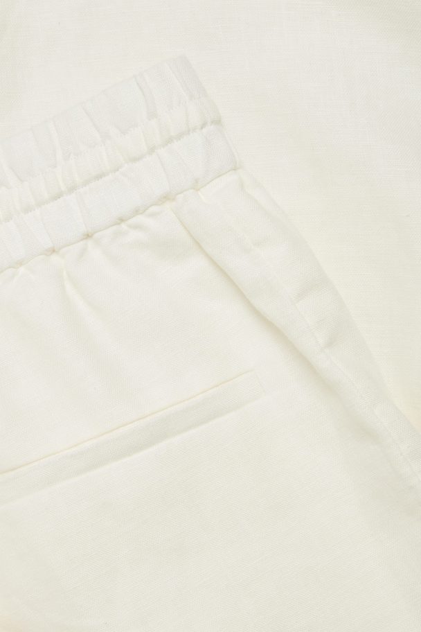 COS Linen Drawstring Trousers White
