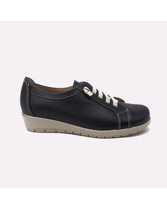 Lycia Lace Up Shoe In Black Leather