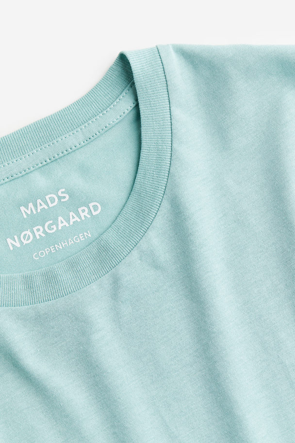 Mads Nørgaard Organic Thor Vertical Logo Tee Green