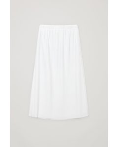 Pleated Skirt White