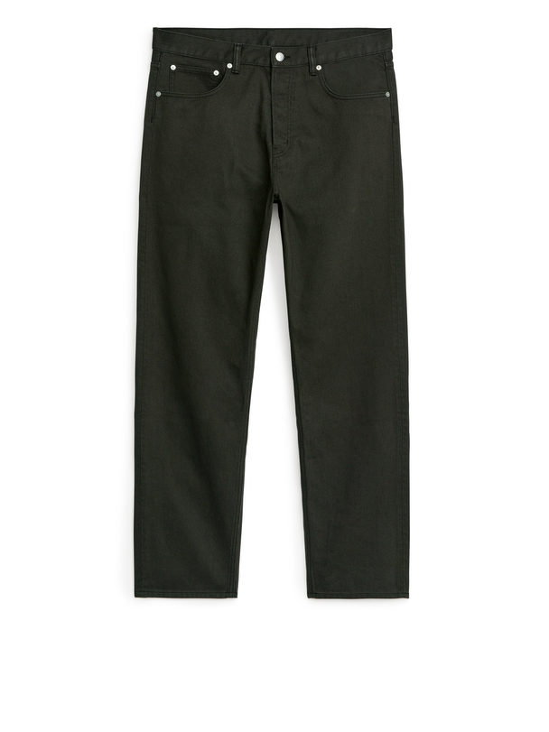 ARKET Coast Relaxed Bedford Trousers Black