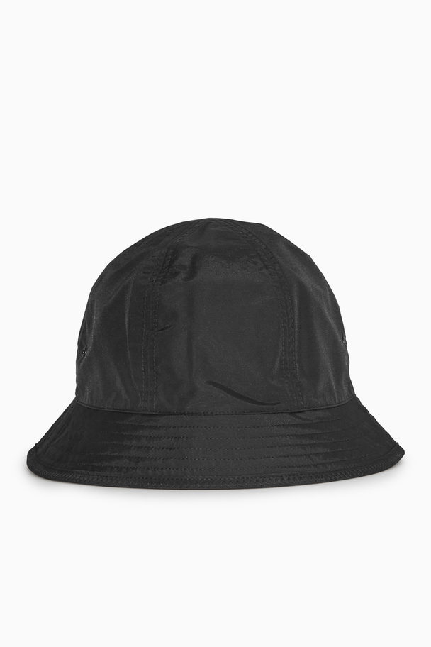COS Reversible Nylon Bucket Hat Black / Dark Green