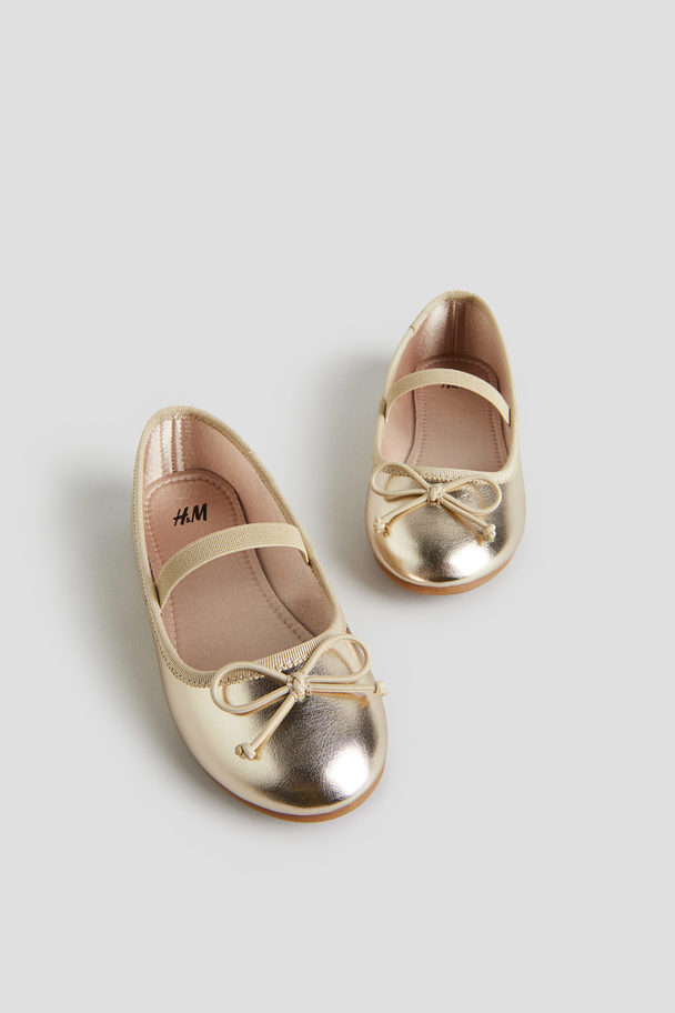 H&M Ballerinas Goldfarben