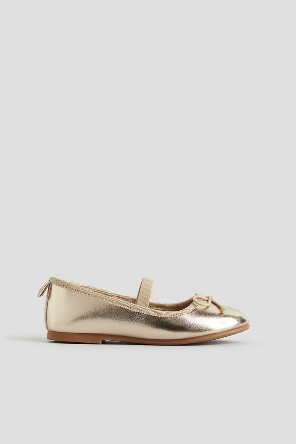 H&M Ballerinas Goldfarben