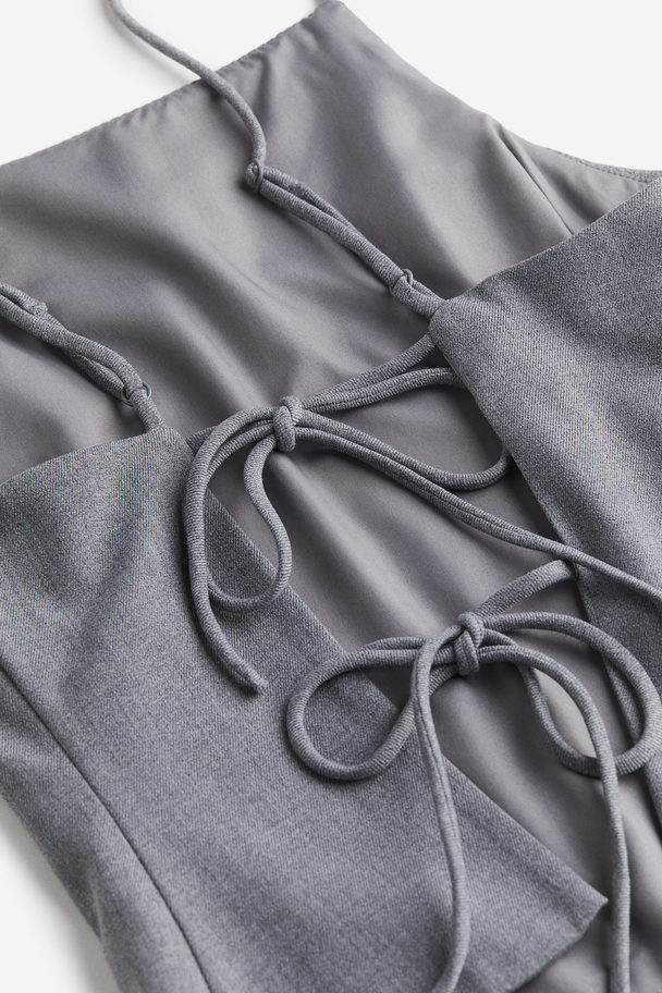 H&M Open-backed Strappy Top Grey