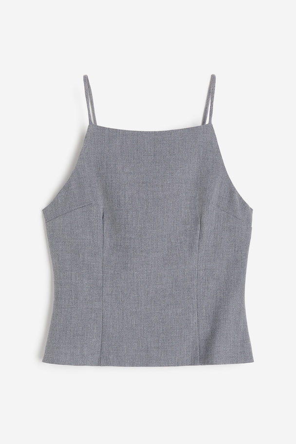 H&M Open-backed Strappy Top Grey