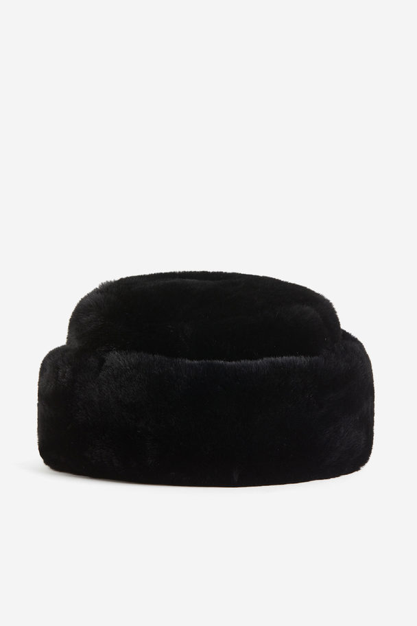 H&M Fluffy Hat Black
