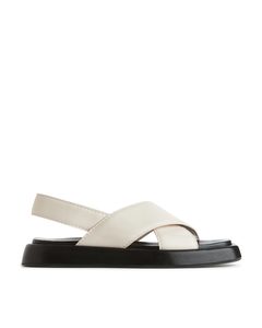 Flatform-sandaler I Læder Offwhite
