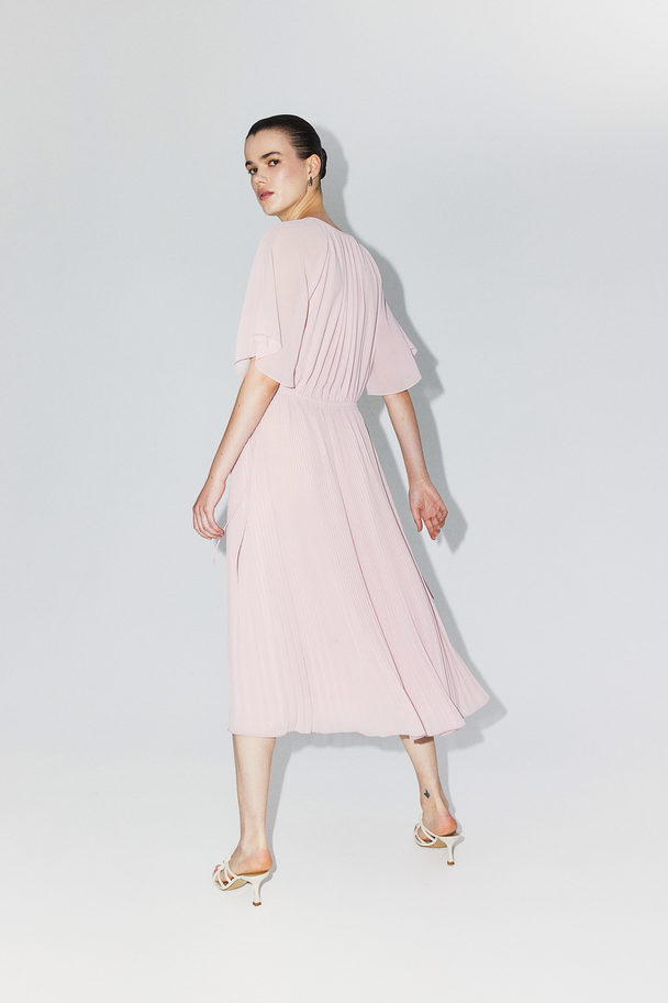 H&M Mama Pleated Nursing Dress Light Pink