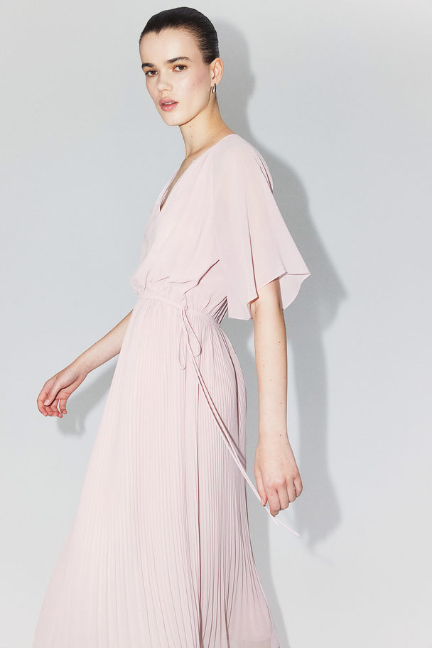 H&M Mama Pleated Nursing Dress Light Pink