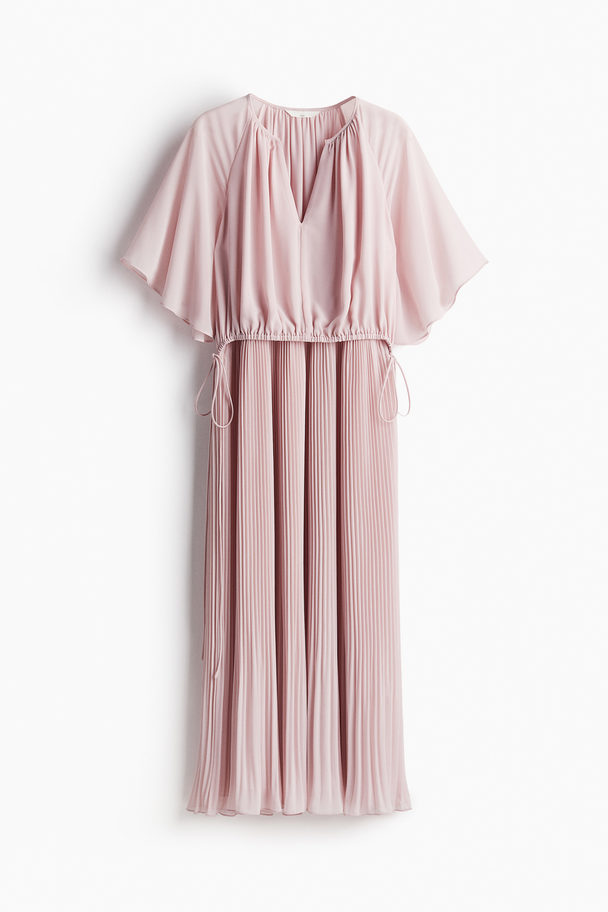 H&M Mama Pleated Nursing Dress Light Pink