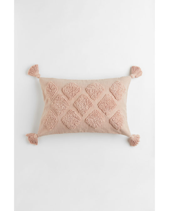H&M HOME Tasselled Cushion Cover Powder Pink