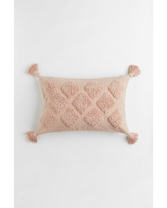 Tasselled Cushion Cover Powder Pink