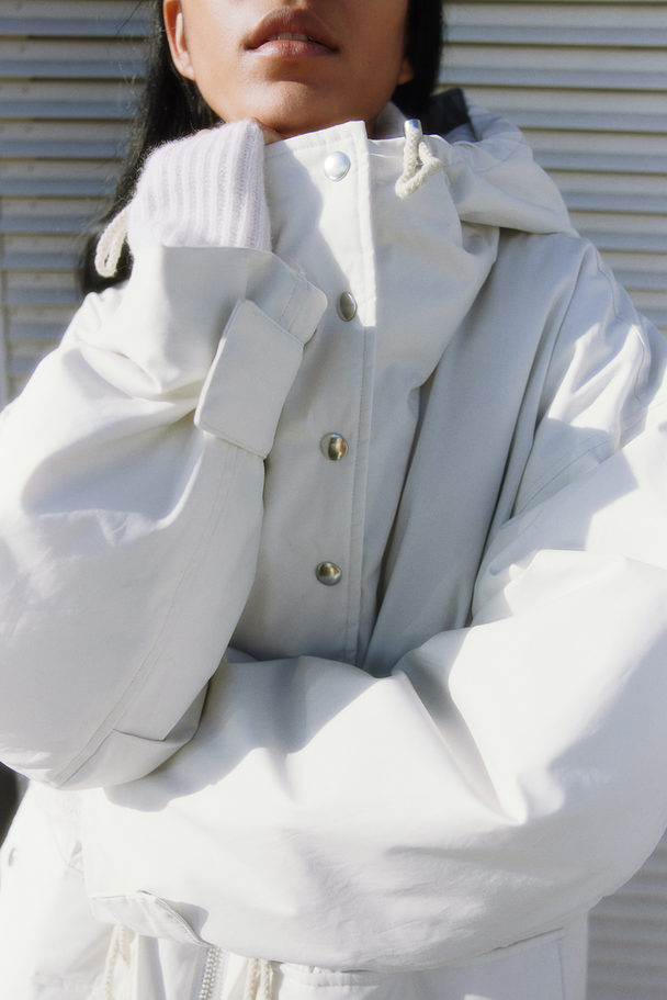 H&M Oversized Down Jacket White