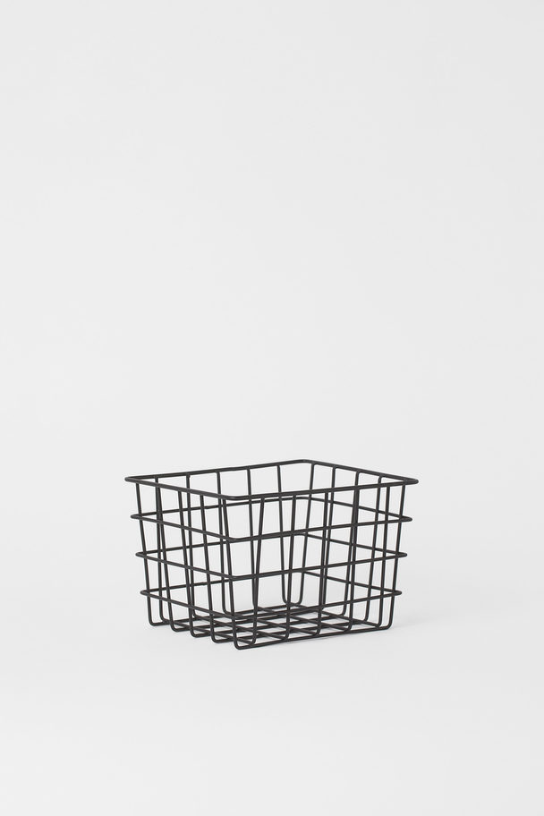 H&M HOME Small Metal Storage Basket Black