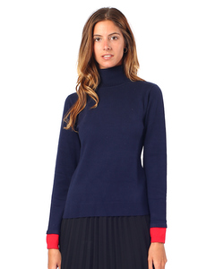 Turtleneck Sweater With Constrasting Cuffs