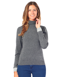 Turtleneck Sweater With Constrasting Cuffs