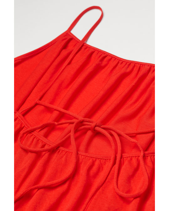 H&M Sleeveless Maxi Dress Orange-red