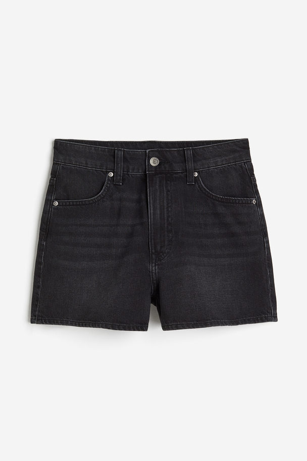 H&M High Denim Shorts Black