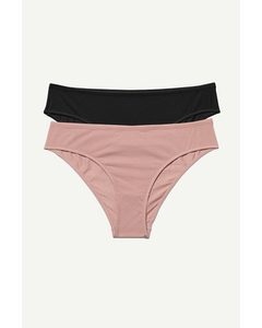 Ophelia 2-pack Basic Briefs Dusty Pink & Black