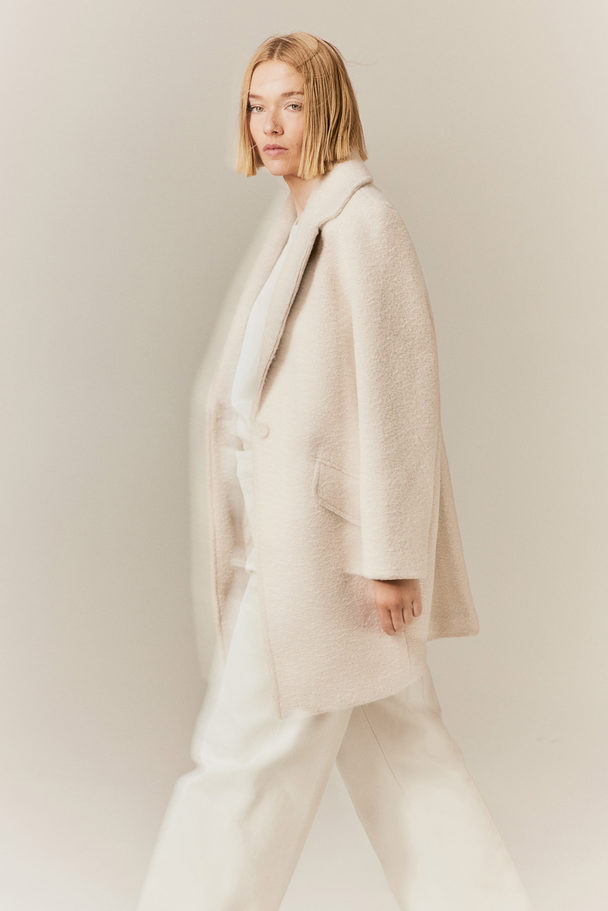 H&M Twill Coat Natural White