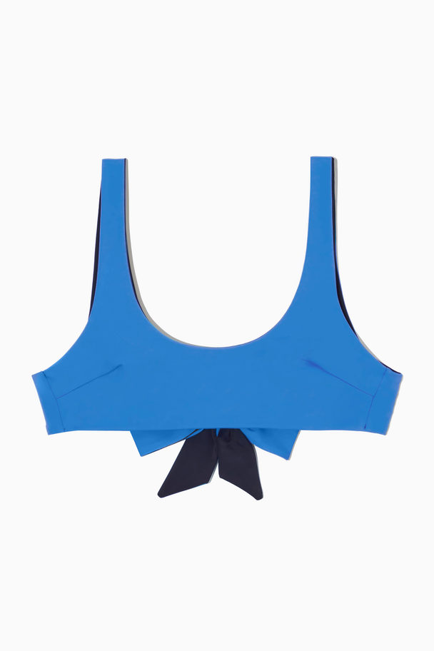 COS Reversible Bikini Top Blue