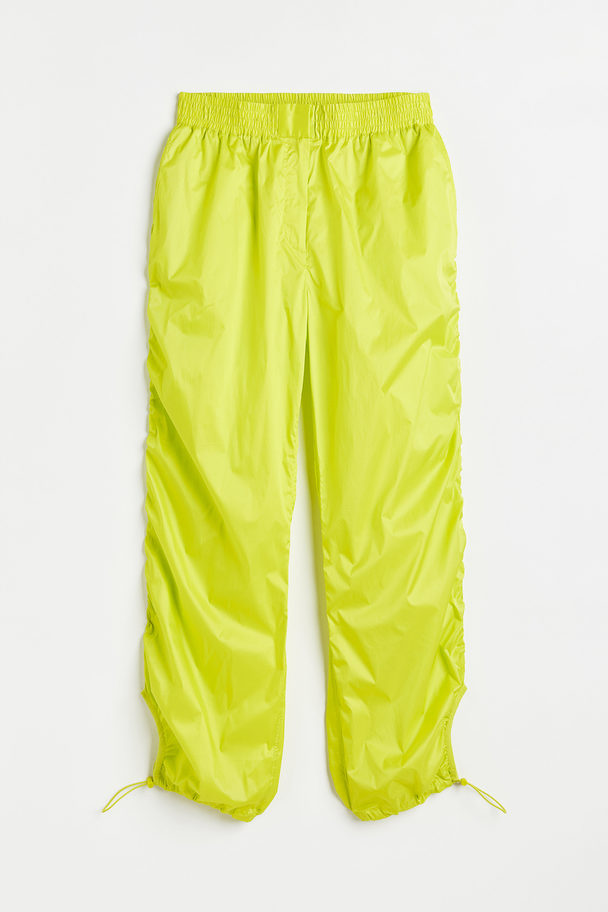 H&M Oversized Track Pants Neongelb
