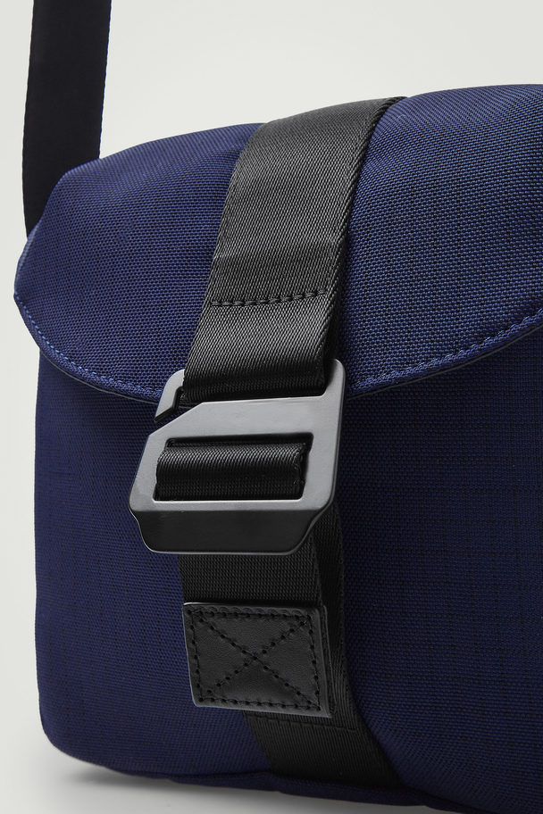 COS Grid Crossbody Bag - Ripstop Dark Blue