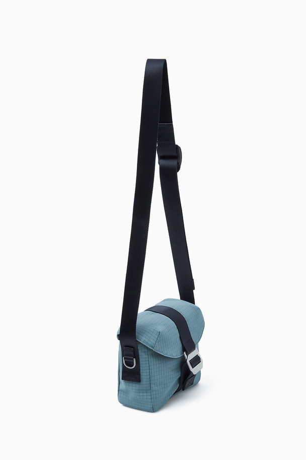 COS Grid Crossbody Bag - Ripstop Steel Blue / Grid