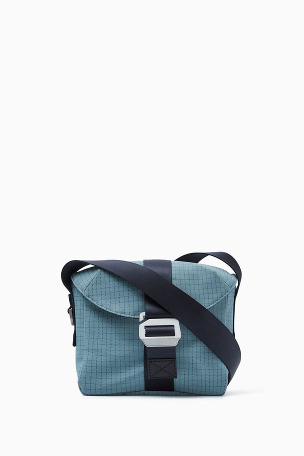 COS Grid Crossbody Bag - Ripstop Steel Blue / Grid