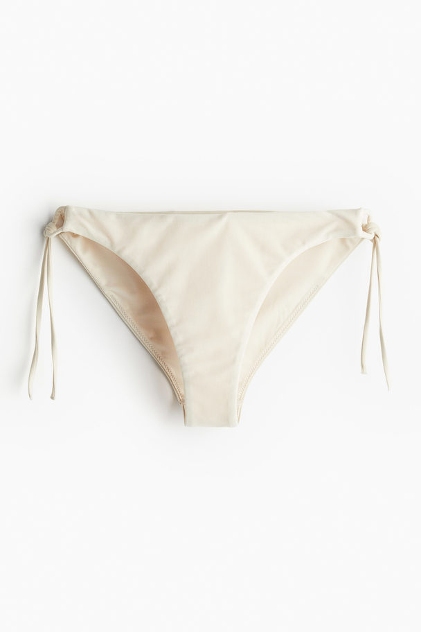 H&M Bikinihose mit Bindedetails Cremefarben