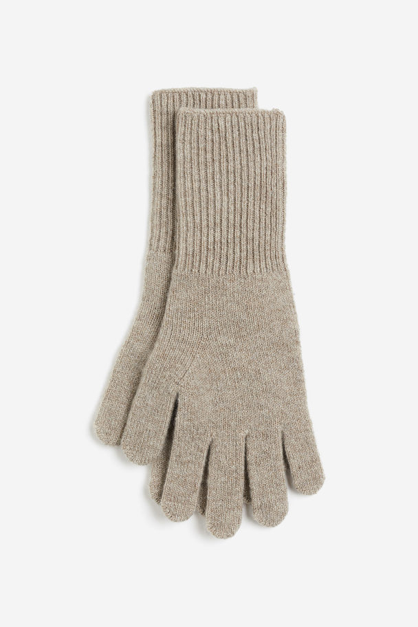 H&M Cashmere-blend Gloves Greige