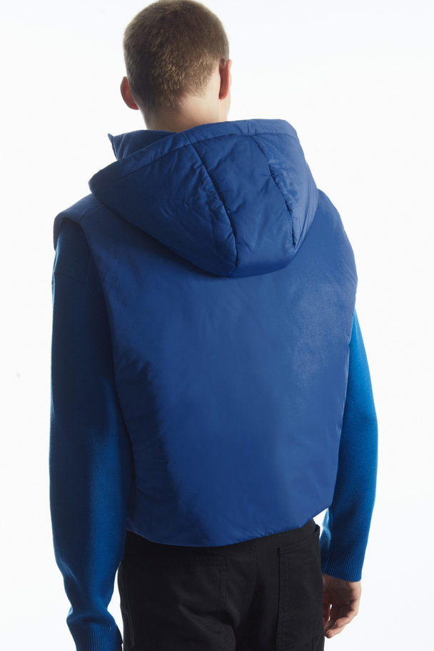 COS Buckled-side Padded Hooded Gilet Bright Blue