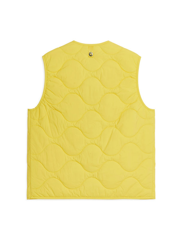 ARKET Quilted Liner Vest Yellow