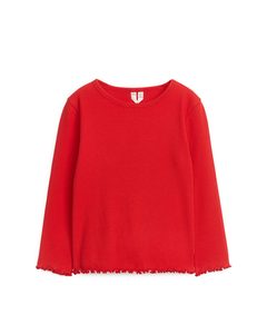 Rib Jersey Top Red