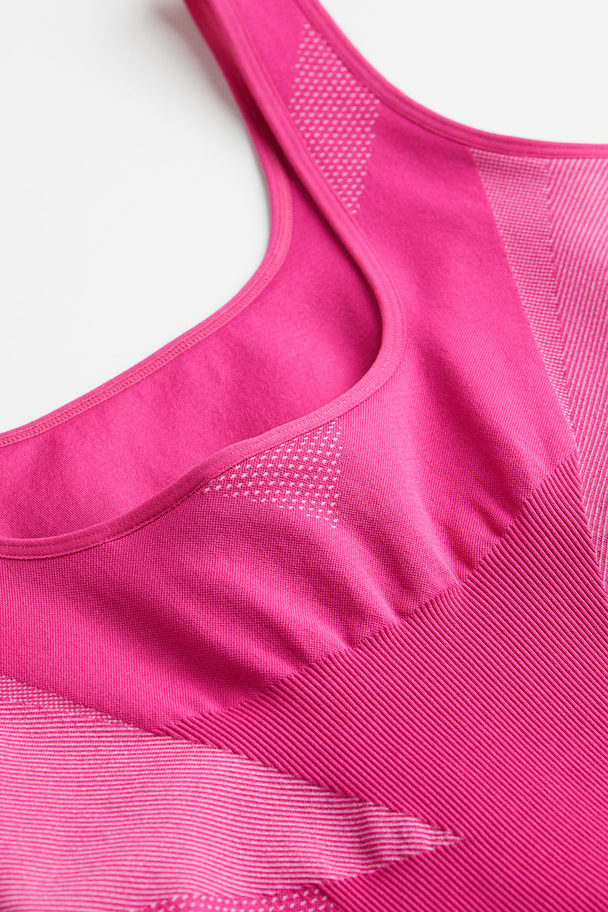 H&M Drymove™ Seamless Sports Unitard Cerise/light Pink