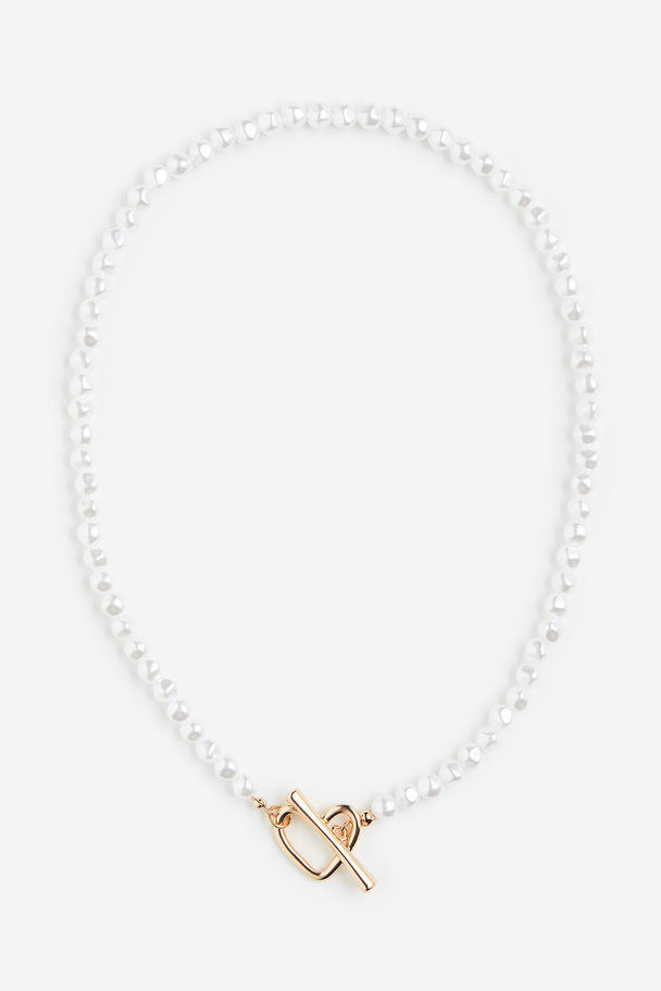 H&M Short Necklace White/heart