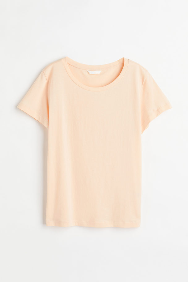H&M T-Shirt aus Baumwolle Hellorange