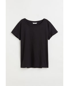 T-Shirt aus Baumwolle Schwarz
