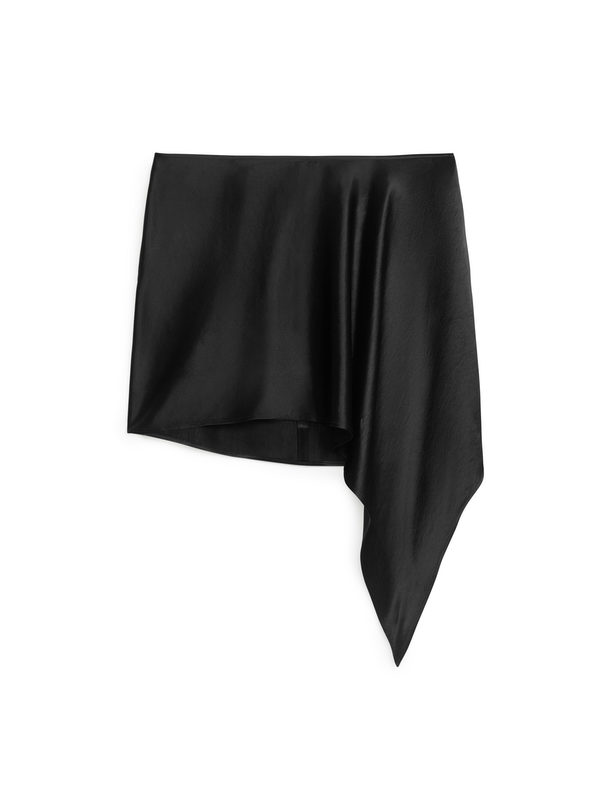 ARKET Satin Mini Skirt Dark Grey