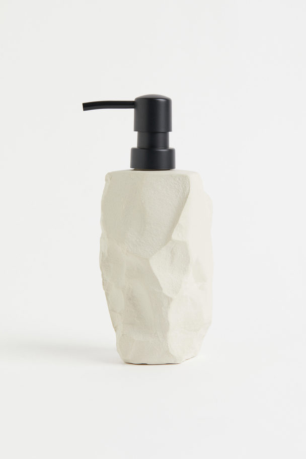 H&M HOME Stoneware Soap Dispenser Natural White