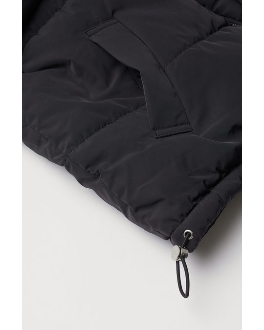 H&M Boxy Puffer Jacket Black