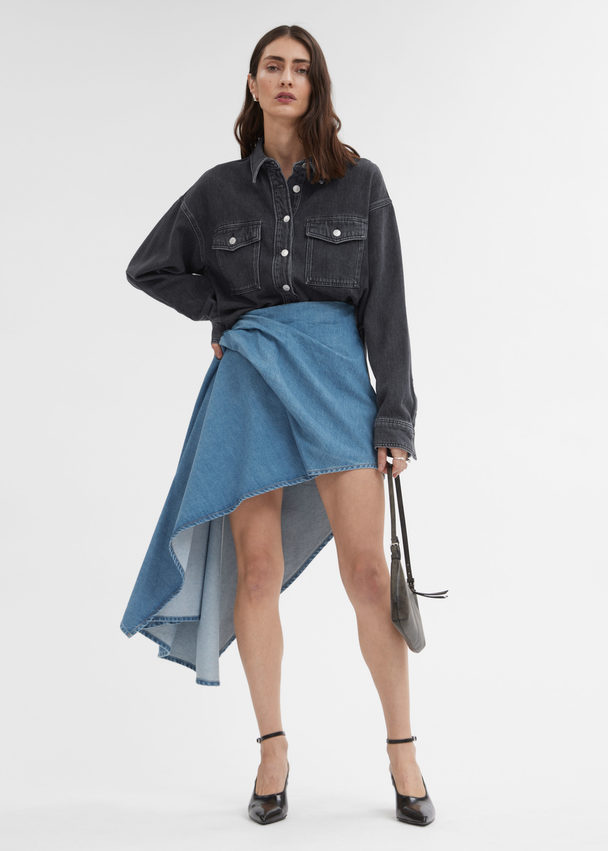 & Other Stories Relaxed Denim Shirt Black