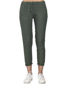 Pure Linen Trousers With Elasticated Waist