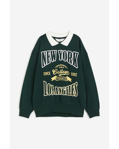 Oversized Sweatshirt Dark Green/new York