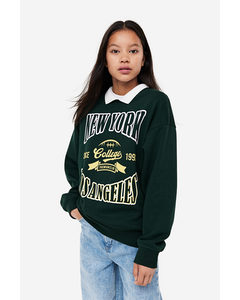 Oversized Sweatshirt Dark Green/new York