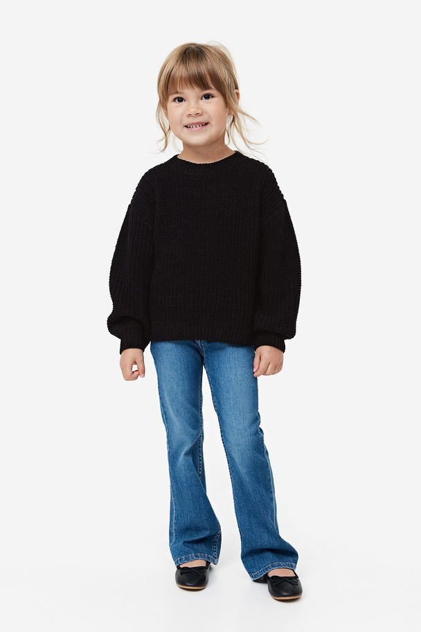H&M Knitted Chenille Jumper Black