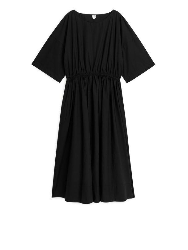 ARKET Wide Cotton Dress Black